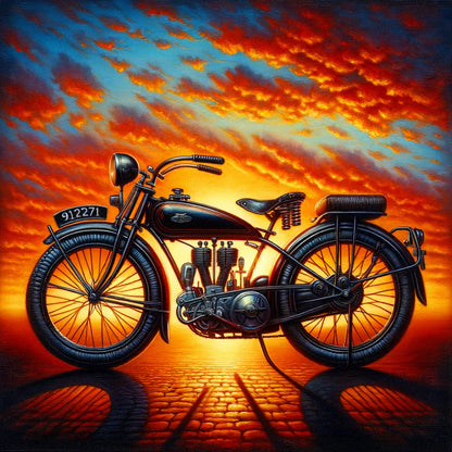 Sunset Ride Cotton Cushion