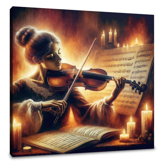 Soulful Violinist Canvas - Main Image