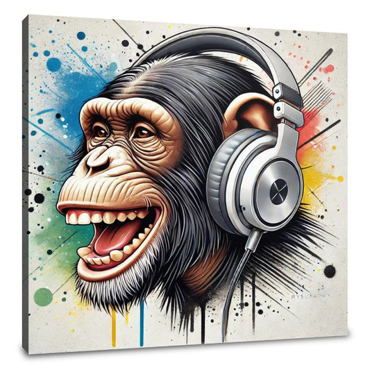 Street Vibe Chimp Canvas - Main Image