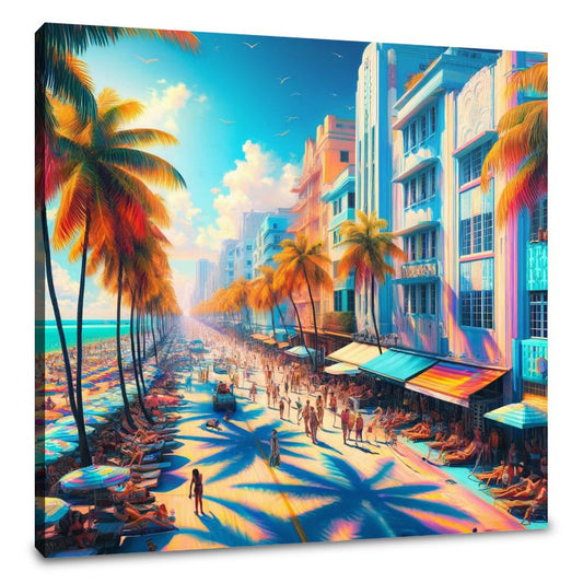 Vibrant Miami Summer Canvas - Main Image