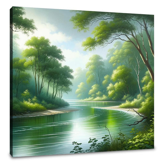 Serene Riverbend Canvas - Main Image