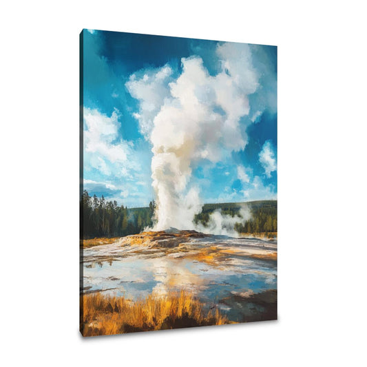 Yellowstone Geyser Canvas - Main Image