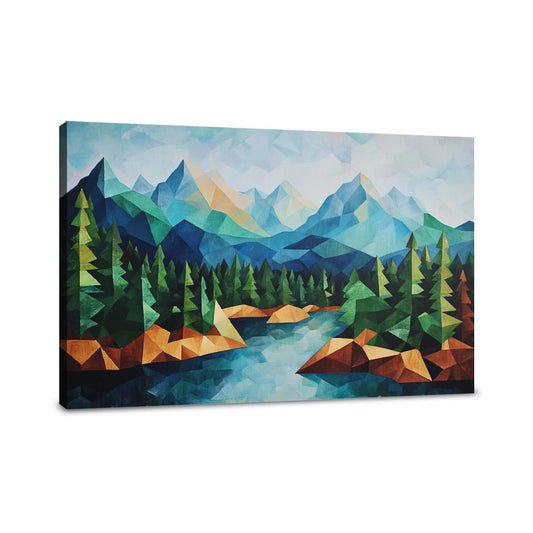Triangular Forest Canvas - Main Image