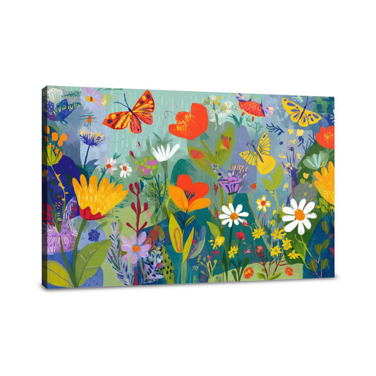 Wildflowers and Butterflies Canvas - Main Image