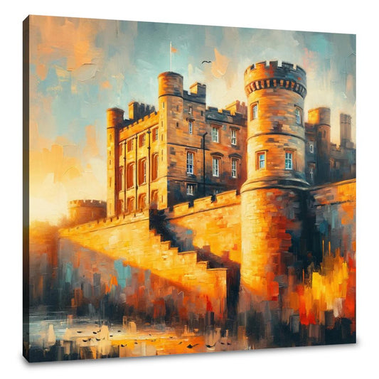 Newcastle Castle Keep Sunset Canvas - Main Image