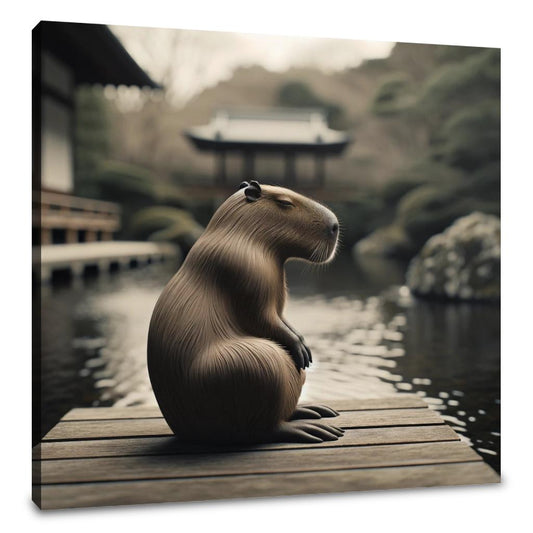 Zen Capybara Canvas - Main Image