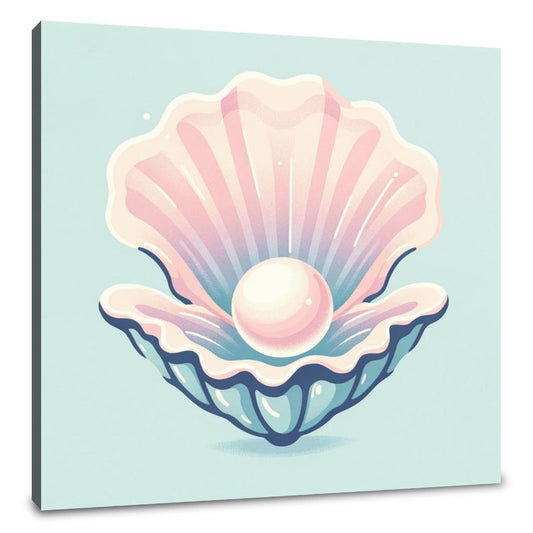 Pastel Pearl Oyster Canvas - Main Image