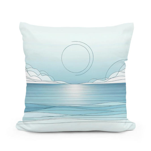 Ocean's Calm Cotton Cushion - Main Image