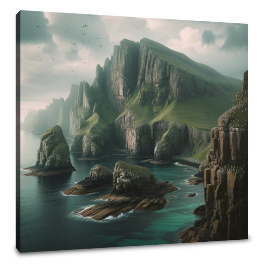 Coastal Cliff Serenity Canvas - Main Image
