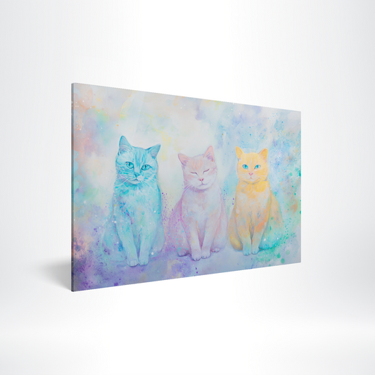Tricolour Cats Acrylic Print Hero Image