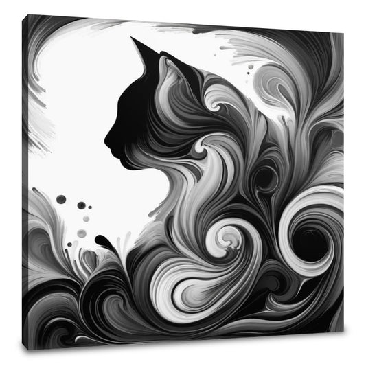 Whispering Cat Shadows Canvas - Main Image