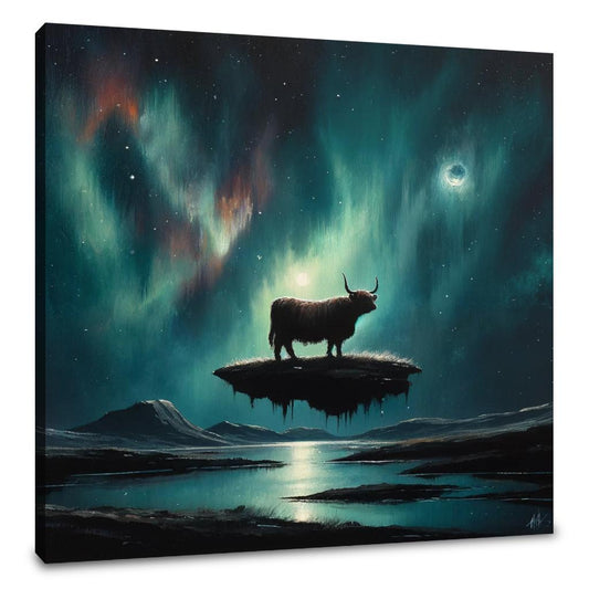 Highland Cow Mystique Canvas - Main Image