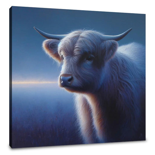 Highland Cow Evening Calm Canvas - Main Image