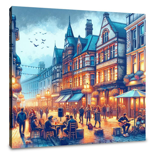 Cardiff Nightlife Canvas - Main Image