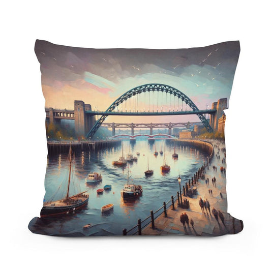 Newcastle Quayside Serenity Cotton Cushion - Main Image