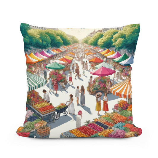 Market Vibrance Summer Cotton Cushion - Main Image