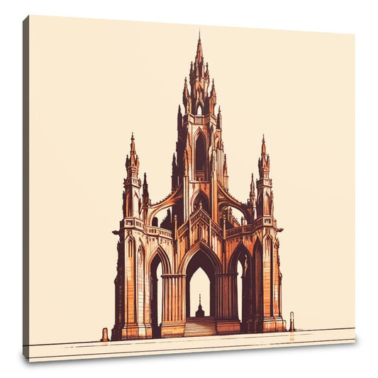 Edinburgh's Scott Monument Glow Canvas - Main Image