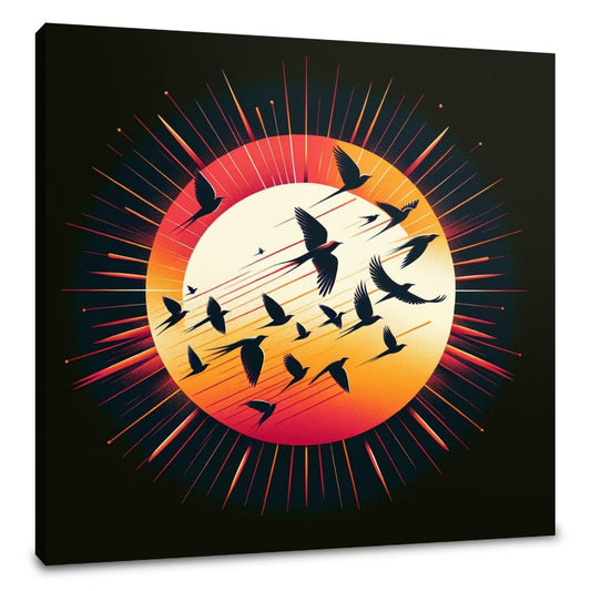 Sunset Avian Symphony Canvas - Main Image