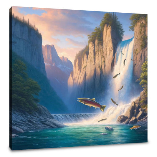 Salmon Leap Canvas - Main Image