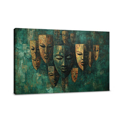 Tribal Masks Forest Canvas - Main Image