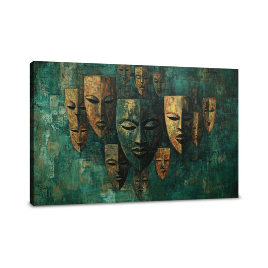 Tribal Masks Forest Canvas - Main Image