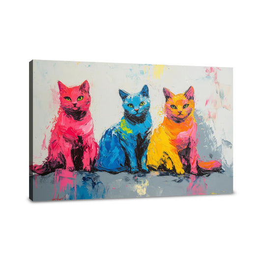 Whiskered Trio Canvas - Main Image