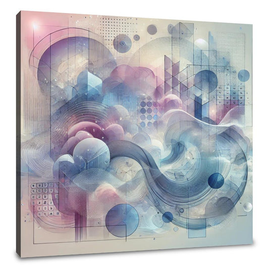 Dreamscape Layered Forms Canvas - Main Image