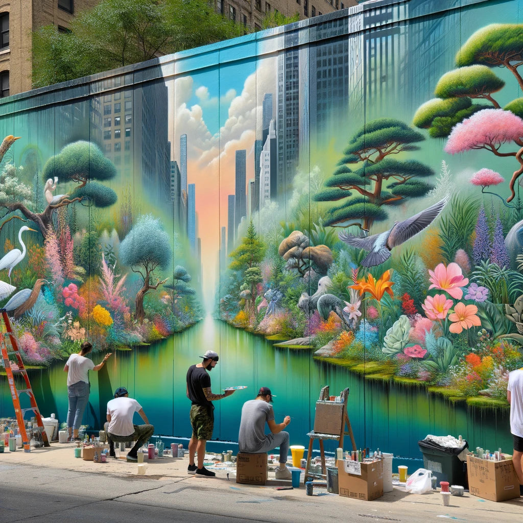 Urban Garden Mural Canvas