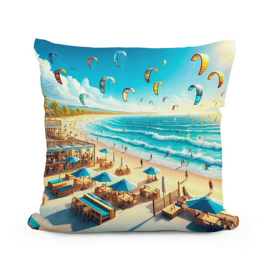 Azure Summer Harmony Cotton Cushion - Main Image