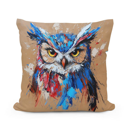 Electric Owl Cotton Pillow - Main Image