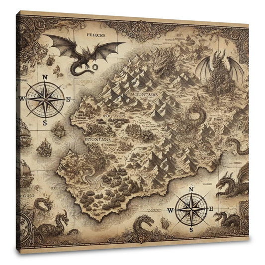 Mystic Monster Map Canvas - Main Image