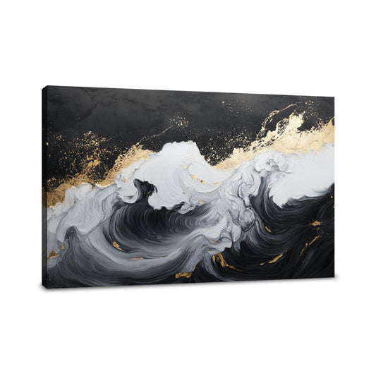 Golden Crest Waves Canvas - Main Image