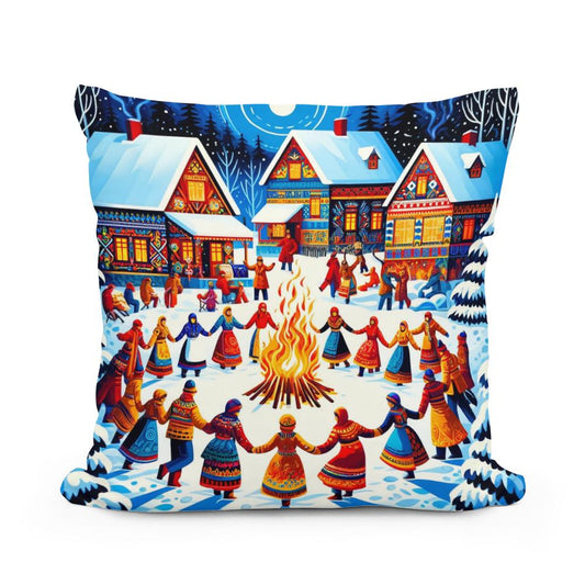 Winter Festival Warmth Cotton Cushion - Main Image
