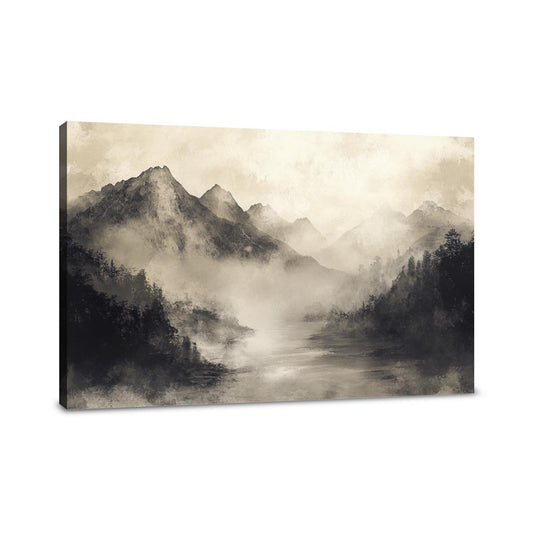 Misty Mountain Peaks Canvas - Main Image