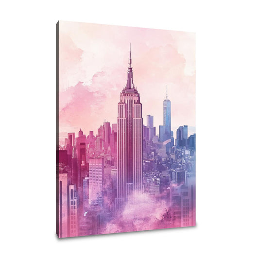Golden Hour Over Empire State Canvas - Main Image