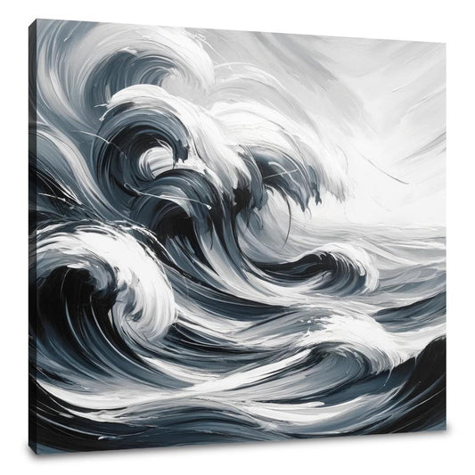 Monochrome Tides Canvas - Main Image