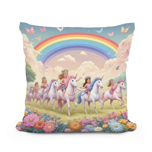 Unicorn Parade Cotton Pillow - Main Image