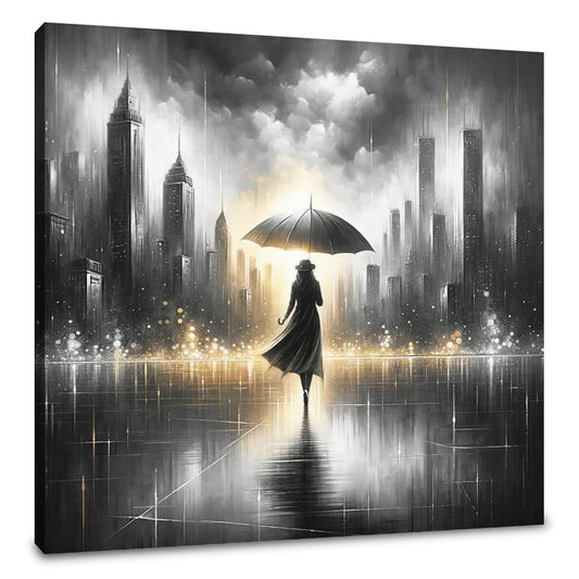 Umbrella in Urban Serenity Canvas - Main Image