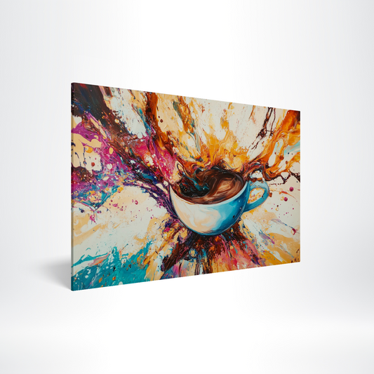 Vibrant Coffee Chaos Acrylic Print Hero Image