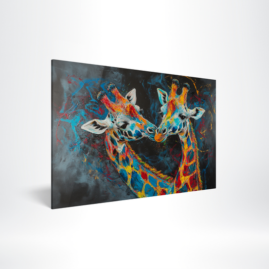 Vibrant Giraffe Duet Acrylic Print Hero Image
