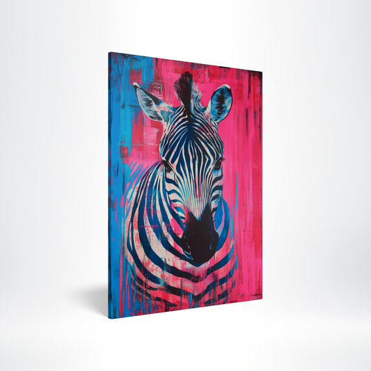 Vibrant Zebra Dance Acrylic Print Hero Image