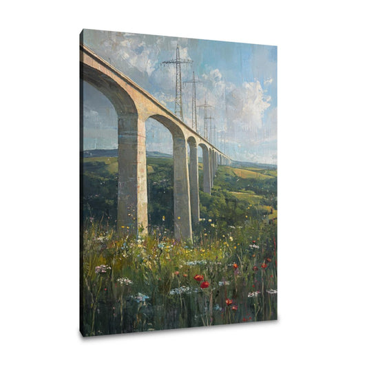 Millau Viaduct Impressionist Canvas - Main Image