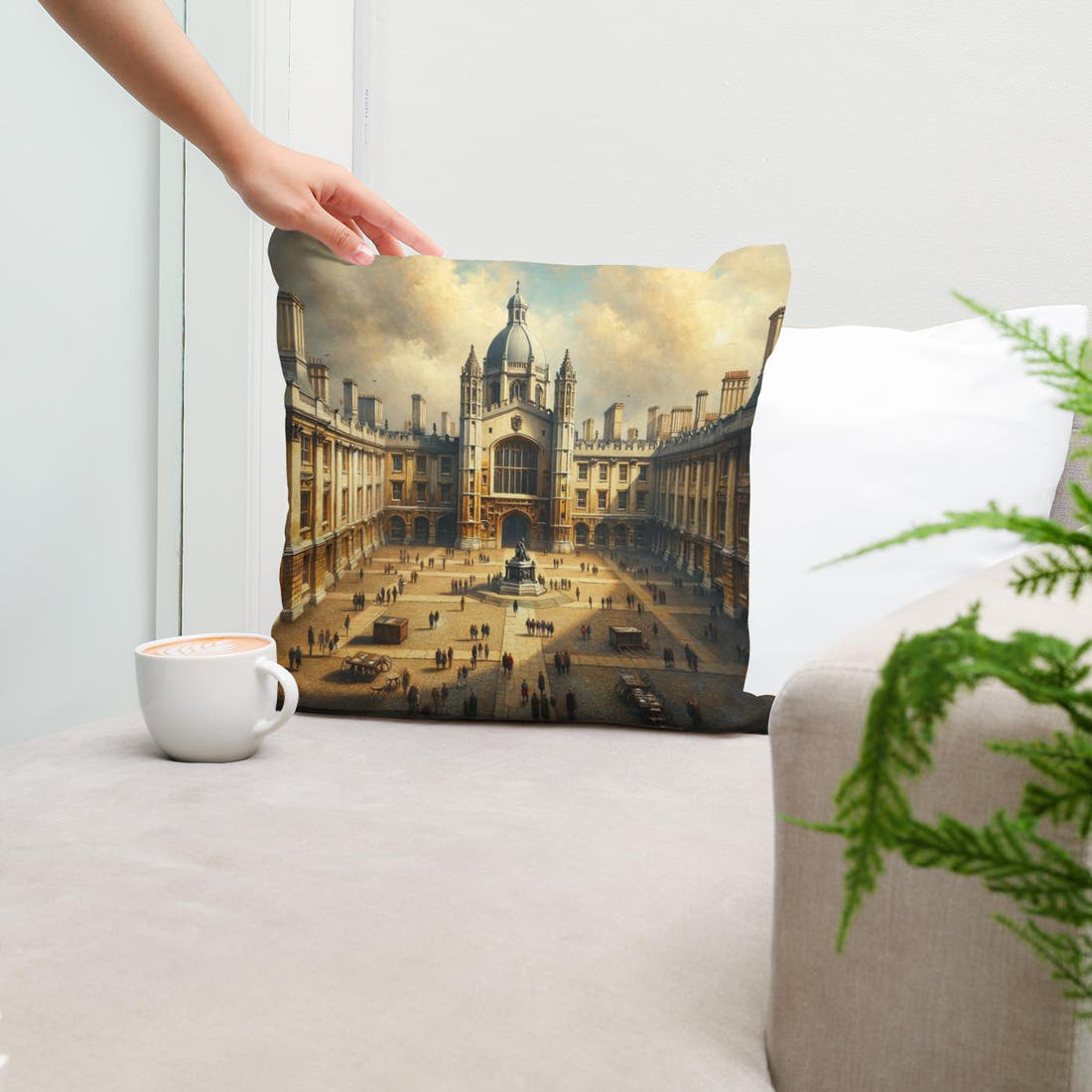 Cambridge Trinity Court Cotton Cushion - Secondary Image 5