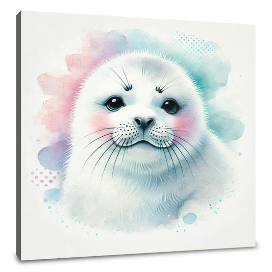 Smiling Harp Seal Canvas - Main Image