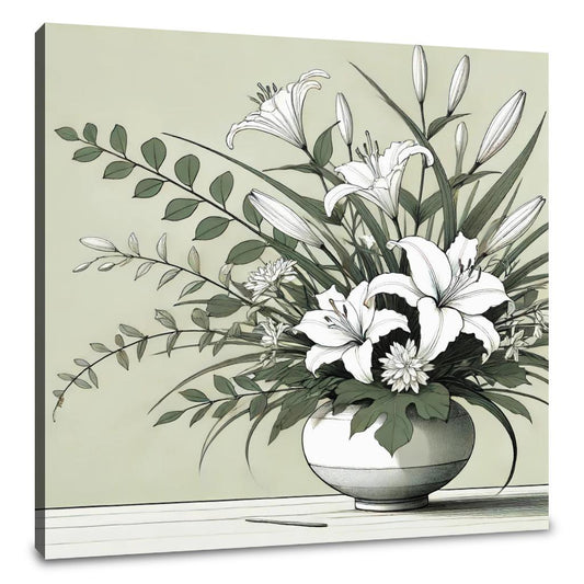 Elegant Ikebana Canvas - Main Image