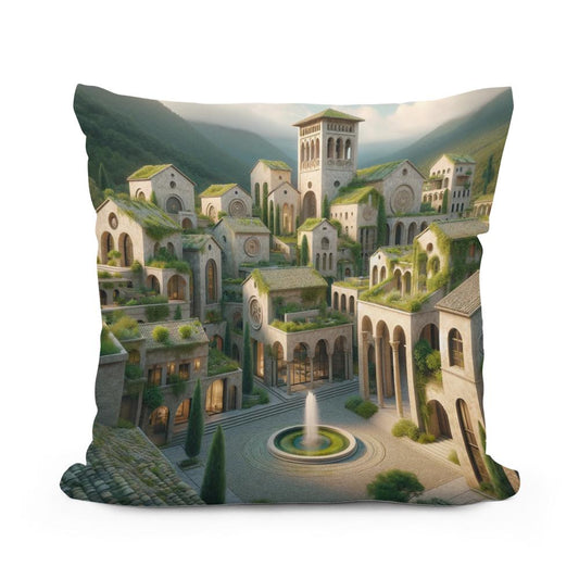 Romanesque Reimagined Cotton Cushion - Main Image