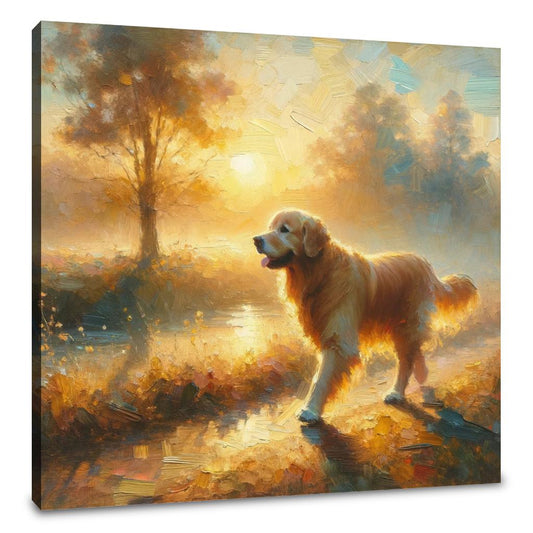 Golden Sunrise Stroll Canvas - Main Image