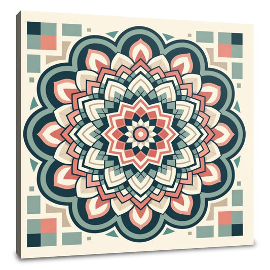 Floral Geometry Canvas - Main Image