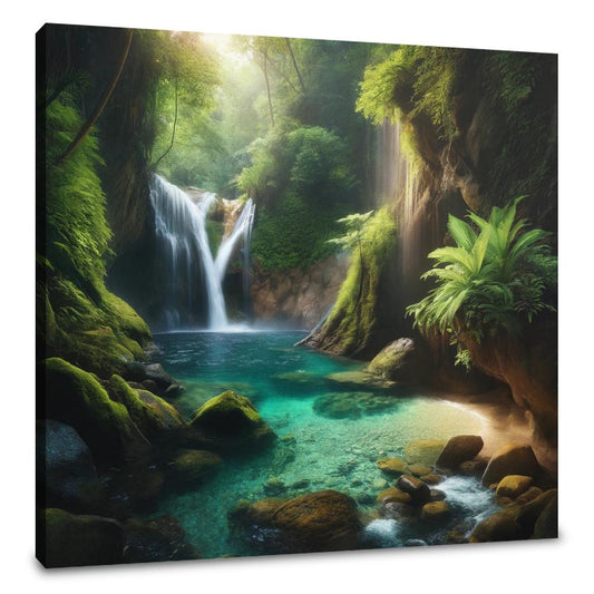 Hidden Waterfall Cove Canvas - Main Image