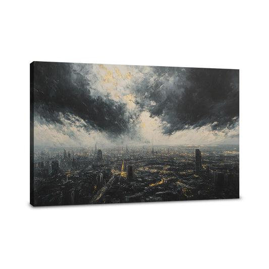 Shadowed Cityscape Canvas - Main Image